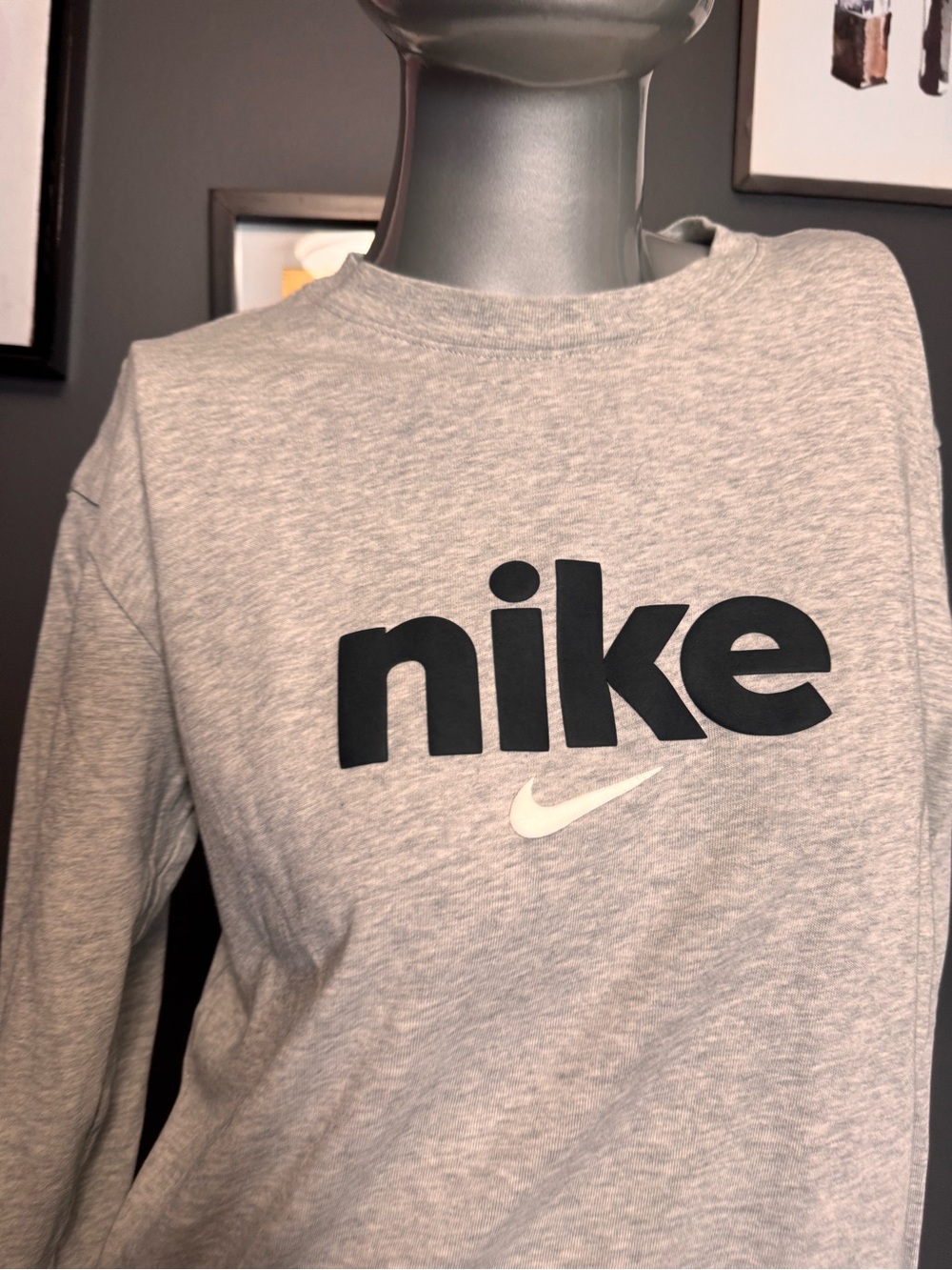 ❌SOLD❌ Nike Grey Long-sleeve Sweatshirt - Picture 2 of 6